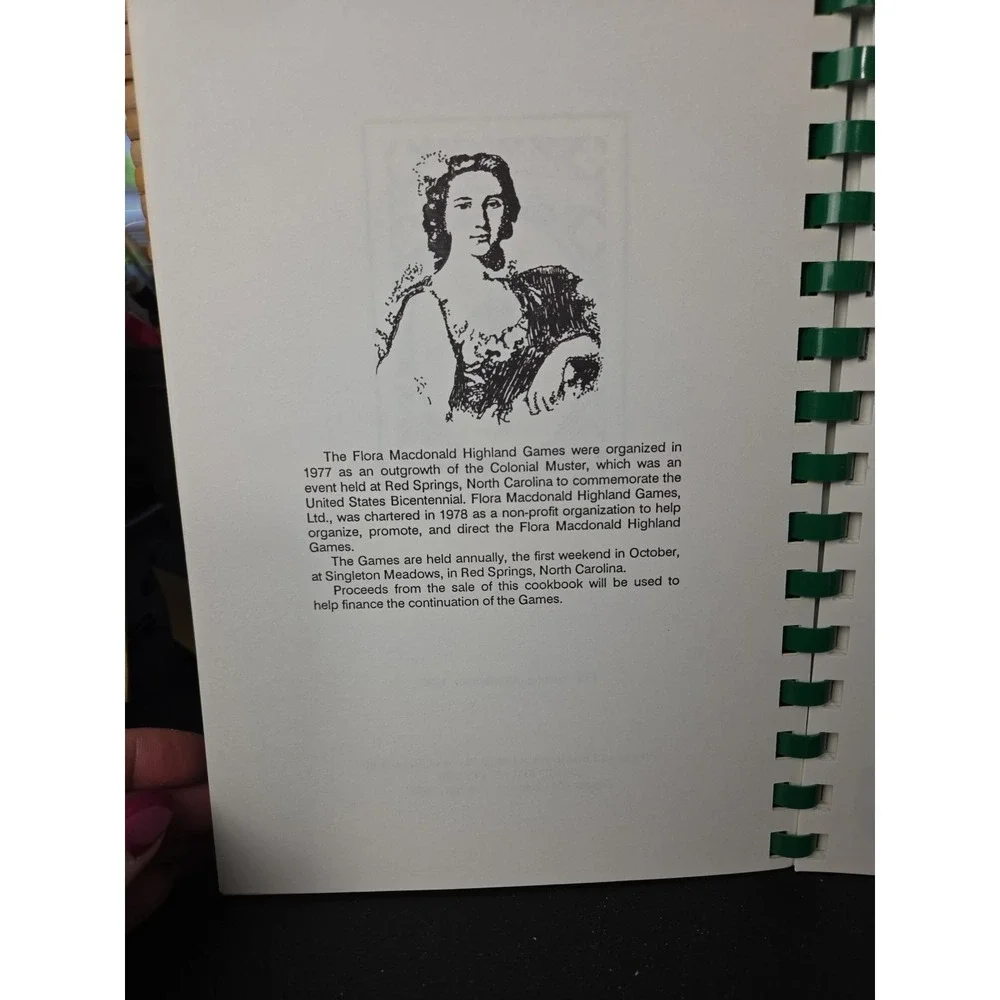Flora Macdonald Highland Games, Inc. Cookbook Red Springs NC 1992